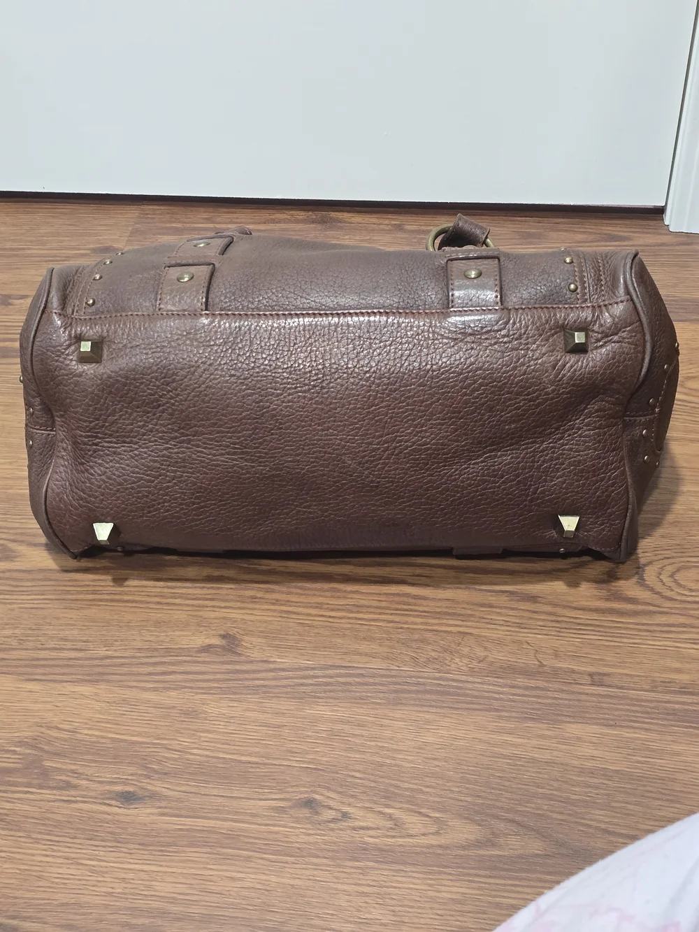 VTG Betsey Johnson Brown Leather Door Knocker Satchel Bag Y2K Rare